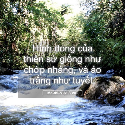Picture 05 - Ma-thi-ơ 28:3 VIE - Hình dong của thiên sứ giống như chớp - Bible Verse Picture