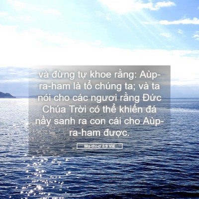 Picture 05 - Ma-thi-ơ 3:9 VIE - và đừng tự khoe rằng: Aùp-ra-ham là - Bible Verse Picture