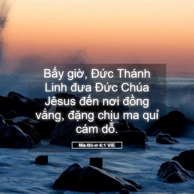 Picture 05 - Ma-thi-ơ 4:1 VIE - Bấy giờ, Đức Thánh Linh đưa Đức - Bible Verse Picture