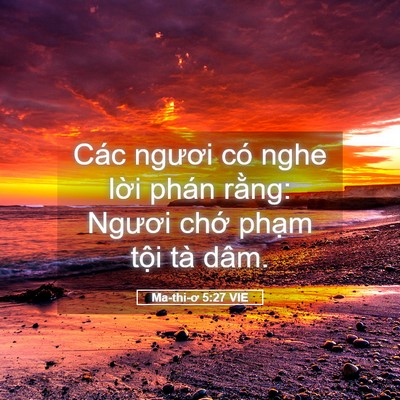 Picture 05 - Ma-thi-ơ 5:27 VIE - Các ngươi có nghe lời phán rằng: Ngươi - Bible Verse Picture