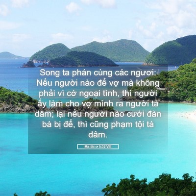 Picture 05 - Ma-thi-ơ 5:32 VIE - Song ta phán cùng các ngươi: Nếu người - Bible Verse Picture