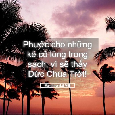 Picture 05 - Ma-thi-ơ 5:8 VIE - Phước cho những kẻ có lòng trong sạch, - Bible Verse Picture