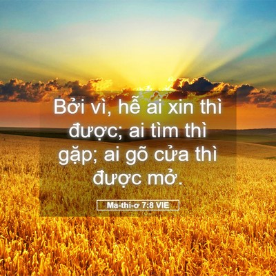Picture 05 - Ma-thi-ơ 7:8 VIE - Bởi vì, hễ ai xin thì được; ai tìm - Bible Verse Picture