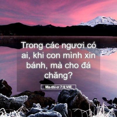 Picture 05 - Ma-thi-ơ 7:9 VIE - Trong các ngươi có ai, khi con mình xin - Bible Verse Picture