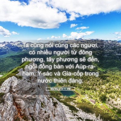 Picture 05 - Ma-thi-ơ 8:11 VIE - Ta cũng nói cùng các ngươi, có nhiều - Bible Verse Picture