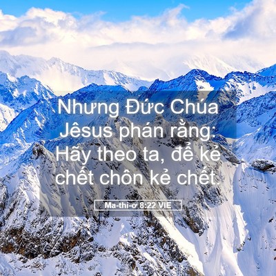 Picture 05 - Ma-thi-ơ 8:22 VIE - Nhưng Đức Chúa Jêsus phán rằng: Hãy - Bible Verse Picture