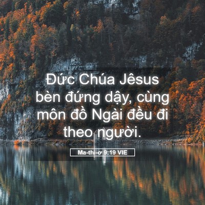 Picture 05 - Ma-thi-ơ 9:19 VIE - Đức Chúa Jêsus bèn đứng dậy, cùng - Bible Verse Picture