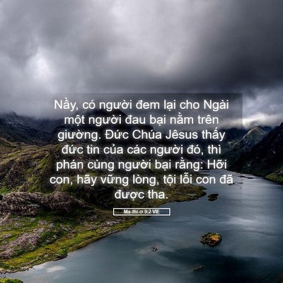 Picture 05 - Ma-thi-ơ 9:2 VIE - Nầy, có người đem lại cho Ngài một - Bible Verse Picture
