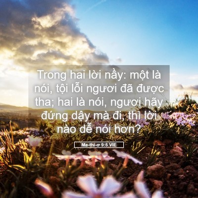 Picture 05 - Ma-thi-ơ 9:5 VIE - Trong hai lời nầy: một là nói, tội - Bible Verse Picture