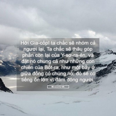 Picture 05 - Mi-ca 2:12 VIE - Hỡi Gia-cốp! ta chắc sẽ nhóm cả - Bible Verse Picture