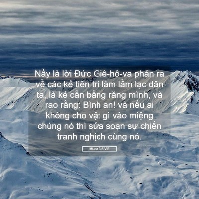Picture 05 - Mi-ca 3:5 VIE - Nầy là lời Đức Giê-hô-va phán ra về - Bible Verse Picture