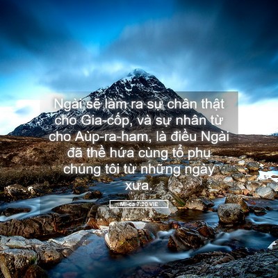 Picture 05 - Mi-ca 7:20 VIE - Ngài sẽ làm ra sự chân thật cho - Bible Verse Picture