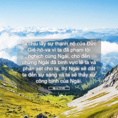 Picture 05 - Mi-ca 7:9 VIE - Ta chịu lấy sự thạnh nộ của Đức - Bible Verse Picture
