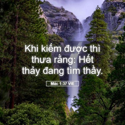 Picture 05 - Mác 1:37 VIE - Khi kiếm được thì thưa rằng: Hết - Bible Verse Picture