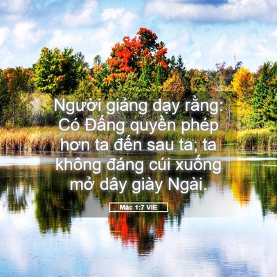 Picture 05 - Mác 1:7 VIE - Người giảng dạy rằng: Có Đấng - Bible Verse Picture