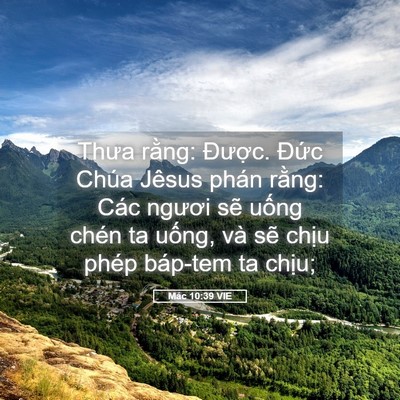 Picture 05 - Mác 10:39 VIE - Thưa rằng: Được. Đức Chúa Jêsus phán - Bible Verse Picture