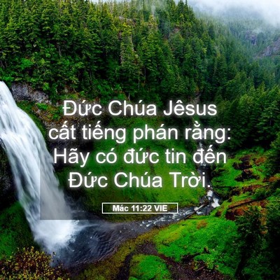 Picture 05 - Mác 11:22 VIE - Đức Chúa Jêsus cất tiếng phán rằng: - Bible Verse Picture