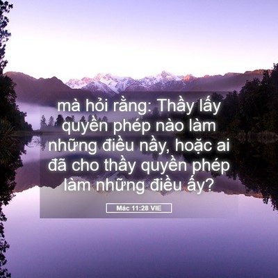 Picture 05 - Mác 11:28 VIE - mà hỏi rằng: Thầy lấy quyền phép nào - Bible Verse Picture