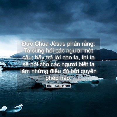 Picture 05 - Mác 11:29 VIE - Đức Chúa Jêsus phán rằng: Ta cũng hỏi - Bible Verse Picture