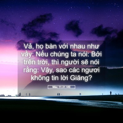 Picture 05 - Mác 11:31 VIE - Vả, họ bàn với nhau như vầy: Nếu - Bible Verse Picture