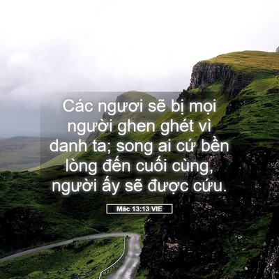 Picture 05 - Mác 13:13 VIE - Các ngươi sẽ bị mọi người ghen ghét - Bible Verse Picture