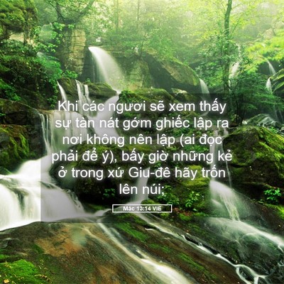 Picture 05 - Mác 13:14 VIE - Khi các ngươi sẽ xem thấy sự tàn nát - Bible Verse Picture