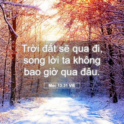 Picture 05 - Mác 13:31 VIE - Trời đất sẽ qua đi, song lời ta không - Bible Verse Picture