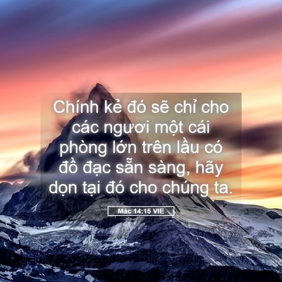 Picture 05 - Mác 14:15 VIE - Chính kẻ đó sẽ chỉ cho các ngươi - Bible Verse Picture