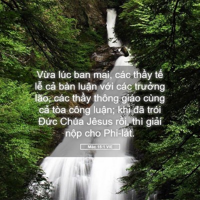 Picture 05 - Mác 15:1 VIE - Vừa lúc ban mai, các thầy tế lễ cả - Bible Verse Picture