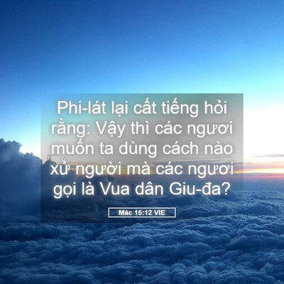 Picture 05 - Mác 15:12 VIE - Phi-lát lại cất tiếng hỏi rằng: Vậy - Bible Verse Picture