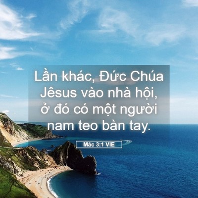 Picture 05 - Mác 3:1 VIE - Lần khác, Đức Chúa Jêsus vào nhà hội, - Bible Verse Picture