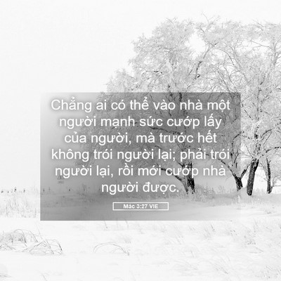 Picture 05 - Mác 3:27 VIE - Chẳng ai có thể vào nhà một người - Bible Verse Picture