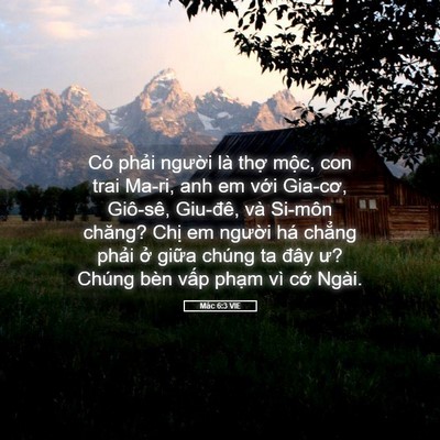 Picture 05 - Mác 6:3 VIE - Có phải người là thợ mộc, con trai - Bible Verse Picture