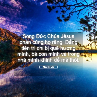 Picture 05 - Mác 6:4 VIE - Song Đức Chúa Jêsus phán cùng họ rằng: - Bible Verse Picture