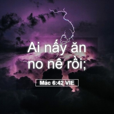 Picture 05 - Mác 6:42 VIE - Ai nấy ăn no nê - Bible Verse Picture