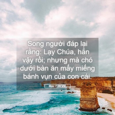 Picture 05 - Mác 7:28 VIE - Song người đáp lại rằng: Lạy Chúa, - Bible Verse Picture