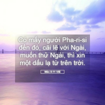 Picture 05 - Mác 8:11 VIE - Có mấy người Pha-ri-si đến đó, cãi - Bible Verse Picture