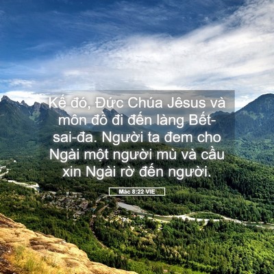 Picture 05 - Mác 8:22 VIE - Kế đó, Đức Chúa Jêsus và môn đồ đi - Bible Verse Picture