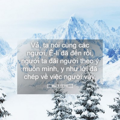 Picture 05 - Mác 9:13 VIE - Vả, ta nói cùng các ngươi, Ê-li đã - Bible Verse Picture