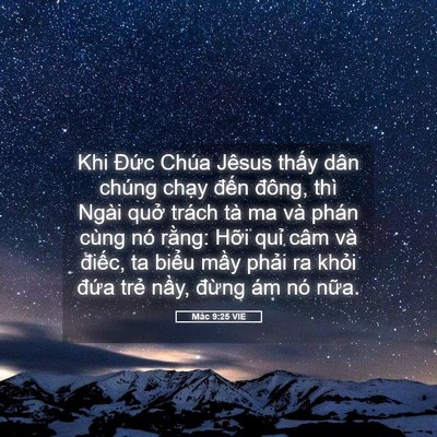 Picture 05 - Mác 9:25 VIE - Khi Đức Chúa Jêsus thấy dân chúng chạy - Bible Verse Picture
