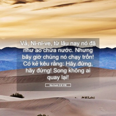 Picture 05 - Na-hum 2:8 VIE - Vả, Ni-ni-ve, từ lâu nay nó đã như ao - Bible Verse Picture