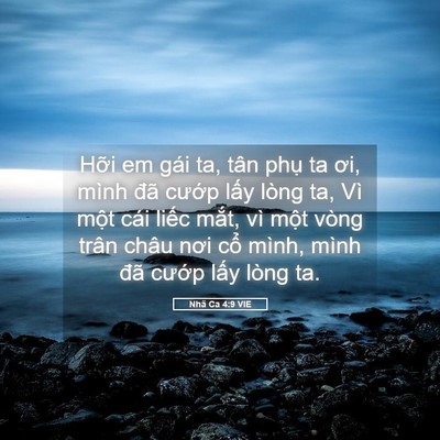Picture 05 - Nhã Ca 4:9 VIE - Hỡi em gái ta, tân phụ ta ơi, mình đã - Bible Verse Picture