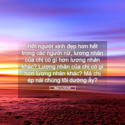 Picture 05 - Nhã Ca 5:9 VIE - Hỡi người xinh đẹp hơn hết trong các - Bible Verse Picture