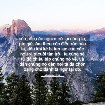 Picture 05 - Nê-hê-mi-a 1:9 VIE - còn nếu các ngươi trở lại cùng ta, - Bible Verse Picture