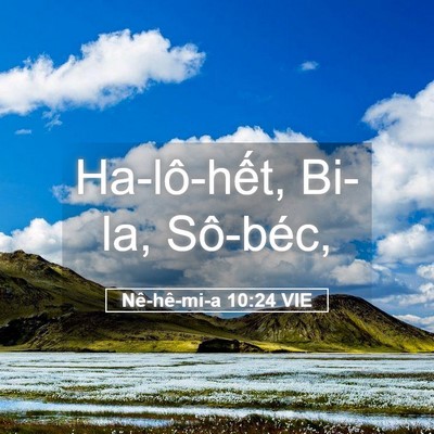 Picture 05 - Nê-hê-mi-a 10:24 VIE - Ha-lô-hết, Bi-la, - Bible Verse Picture