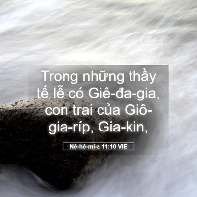Picture 05 - Nê-hê-mi-a 11:10 VIE - Trong những thầy tế lễ có Giê-đa-gia, - Bible Verse Picture