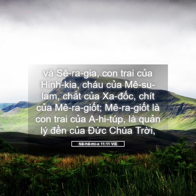 Picture 05 - Nê-hê-mi-a 11:11 VIE - và Sê-ra-gia, con trai của Hinh-kia, cháu - Bible Verse Picture