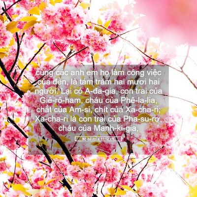 Picture 05 - Nê-hê-mi-a 11:12 VIE - cùng các anh em họ làm công việc của - Bible Verse Picture
