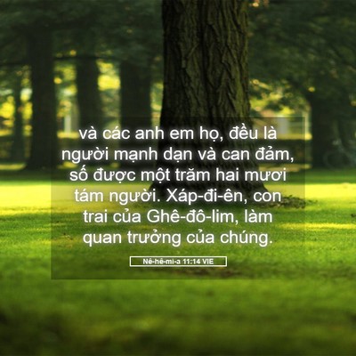 Picture 05 - Nê-hê-mi-a 11:14 VIE - và các anh em họ, đều là người mạnh - Bible Verse Picture