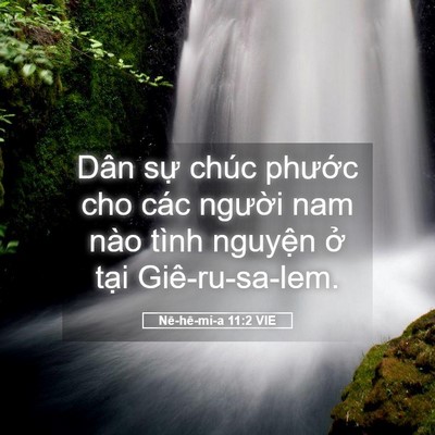 Picture 05 - Nê-hê-mi-a 11:2 VIE - Dân sự chúc phước cho các người nam - Bible Verse Picture